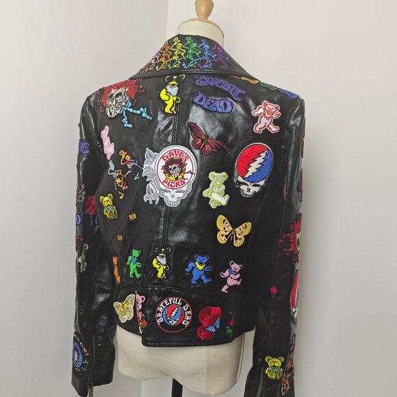 A+O X GRATEFUL DEAD CODY VEGAN MOTO JACKET - Picture 5 of 11